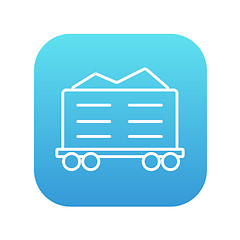 Image showing Cargo wagon line icon.