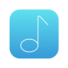 Image showing Music note line icon.