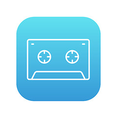 Image showing Cassette tape line icon.