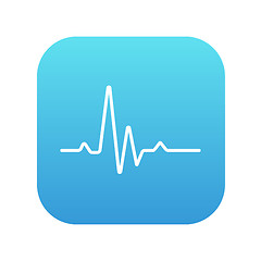 Image showing Hheart beat cardiogram line icon.