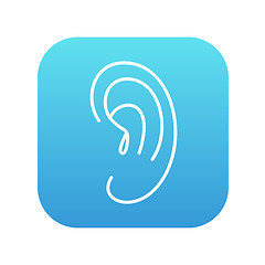 Image showing Human ear line icon.