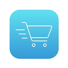 Image showing Shopping cart line icon.