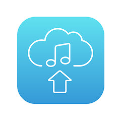 Image showing Upload music line icon.