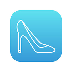 Image showing Heel shoe line icon.