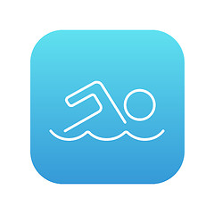 Image showing Swimmer line icon.