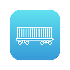 Image showing Cargo wagon line icon.