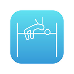 Image showing High jump line icon.