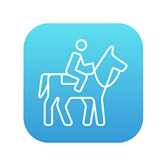 Image showing Horse riding line icon.