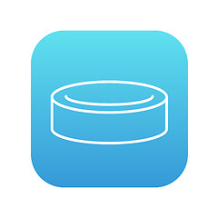 Image showing Hockey puck line icon.