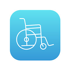 Image showing Wheelchair line icon.