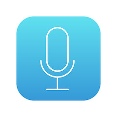 Image showing Retro microphone line icon.