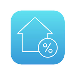 Image showing House with discount tag line icon.