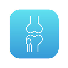 Image showing Knee joint line icon.