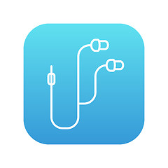 Image showing Earphone line icon.