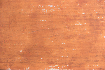 Image showing Weathered brown painted wooden board