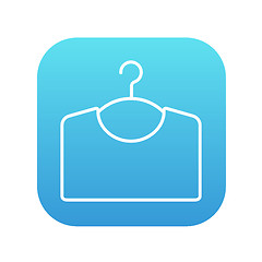 Image showing Sweater on hanger line icon.