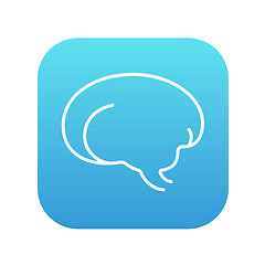 Image showing Brain line icon.