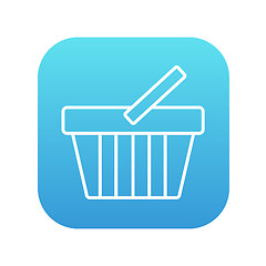 Image showing Shopping basket line icon.