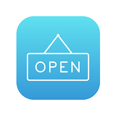 Image showing Open sign line icon.