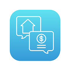 Image showing Real estate transaction line icon.