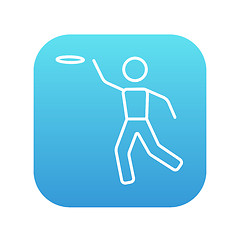 Image showing Frisbee line icon.