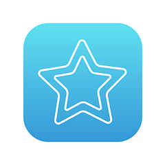 Image showing Rating star line icon.