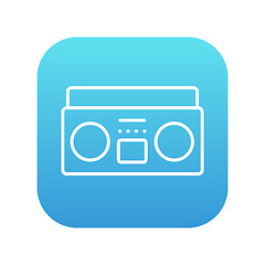 Image showing Radio cassette player line icon.