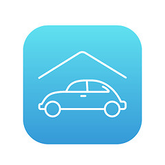 Image showing Car garage line icon.