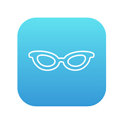 Image showing Eyeglasses line icon.