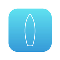 Image showing Surfboard line icon.