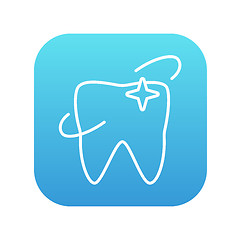 Image showing Shining tooth line icon.