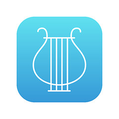 Image showing Lyre line icon.