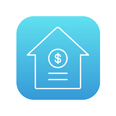 Image showing House with dollar symbol line icon.