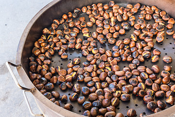 Image showing Grilling chestnuts.