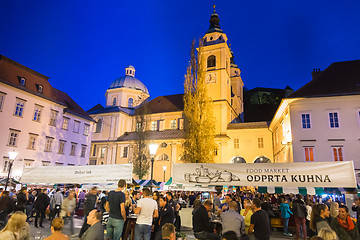 Image showing Open kitchenfood market in Ljubljana, Slovenia.