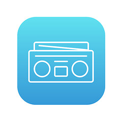 Image showing Radio cassette player line icon.