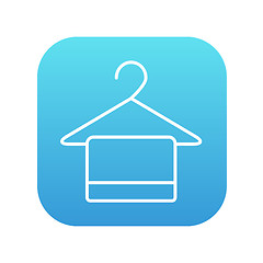 Image showing Towel on hanger line icon.