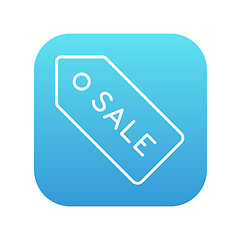 Image showing Sale tag line icon.