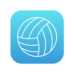 Image showing Volleyball ball line icon.