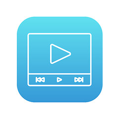 Image showing Video player line icon.