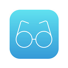 Image showing Eyeglasses line icon.