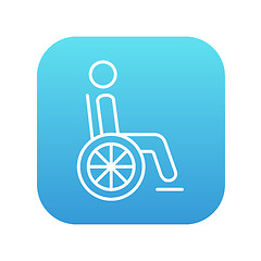 Image showing Disabled person line icon.