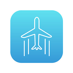 Image showing Cargo plane line icon.