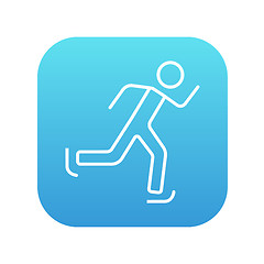 Image showing Speed skating line icon.