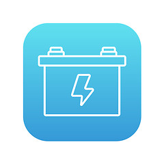 Image showing Car battery line icon.