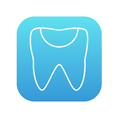 Image showing Tooth decay line icon.