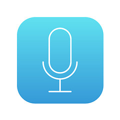 Image showing Retro microphone line icon.