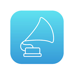 Image showing Gramophone line icon.