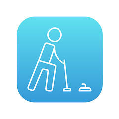 Image showing Curling line icon.