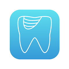 Image showing Tooth decay line icon.